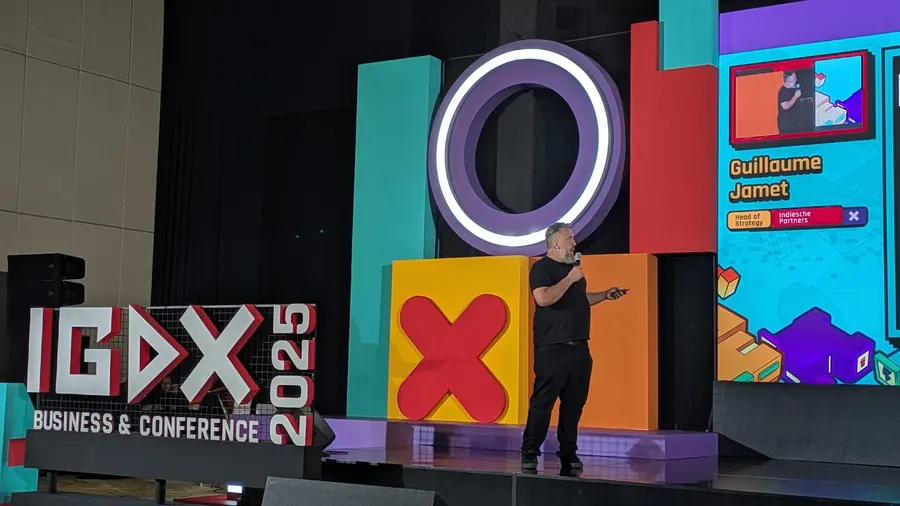 Guillaume on stage at IGDX 2025